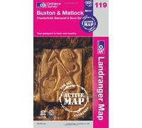 Buxton and Matlock, Chesterfield, Bakewell and Dove Dale: Sheet 119 (OS Landranger Active Map)