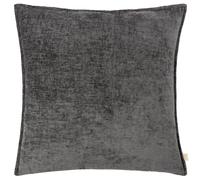 Buxton Chenille Reversible Square Cushion Evans Lichfield Charcoal 50cm x 50cm