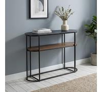 Buxton Console Table - Oval - Grey Marble