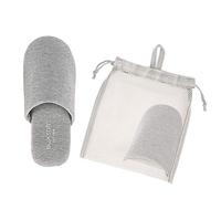 BUXTON Cozy Lightweight and Memory foam Indoor Slippers for Womens and Mens(unisex), Foldable Slippers with Mesh bag-For Home,Travel,Spa and Hotel, Grey, Large-X-Large