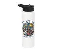 Buxton North Carolina Octopus Lighthouse 1711 Navy Blue Stainless Steel Insulated Water Bottle