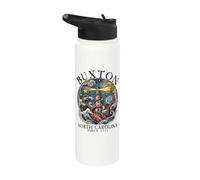 Buxton North Carolina Octopus Lighthouse Since 1711 Black Stainless Steel Insulated Water Bottle