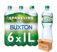 Buxton Sparkling Mineral Water, Naturally Filtered British Spring Water, Zero Calorie Fizzy Water, Ideal for Hydration & Mixers (6 x 1L)