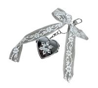 Buxuaaaa Multipurpose Snowflake Lace Heart Mirroring Pendant Keychain Charm for Women Who Love to Showcases Their Styles and Taste Alloy Jewelry Ornament