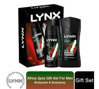 (Buy 1) Lynx Africa 2pcs Bath & Body Gift Set For Men