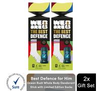 (Buy 2) Best Defence Ocean Rush Scent Deodorant Stick & Socks Men Grooming Gift Set