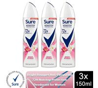 (Buy 3, Bright Bouquet) Sure Women 72H Anti-Sweat Anti-Perspirant, 150ml
