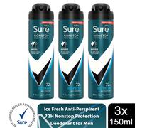 Sure Men Nonstop Protection Anti-Perspirant Aerosol Invisible Ice Fresh 150ml