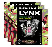 (Buy 3) Lynx All Stars Gift Set, Africa Spray, Black Wash, Epic Fresh Deodorant Trio