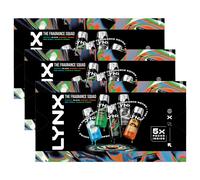 Lynx The Fragrance Squad Gift Set for Men Body Spray Deodorants, 3 Pack -Iconic Scents Including Africa, Black, Ice Chill, Jungle Fresh & Sunset - Long-Lasting Odour Protection