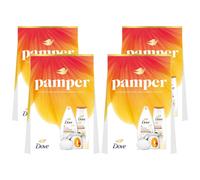 (Buy 4) Dove Pamper Collection Gift Set, Body Wash, Bath Soak, Beauty Bar & Wax Burner