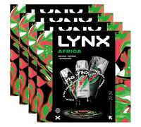 Lynx Africa Trio Gift Set for Men, 4 Pack- Body Wash, Deodorant Spray and Antiperspirant, Long-Lasting Freshness and Hydration, Premium Fragrance Grooming Gift Ideal for Birthdays or Daily Use