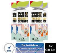 (Buy 4) The Best Defence FiFA Gift Mens Whole Body Deodorant & Socks Gift Set