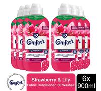 Comfort Creations Strawberry & Lily Fabric Conditioner with Stay Fresh technology for 100 days of freshness + fragrance* 240 washes (8x 900 ml)
