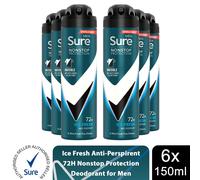 (Buy 6, Ice Fresh) Sure Men 72H Anti-Perspirant Deodorant 150ml