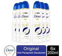 Advanced Care 'Antiperspirant Deodorant' Spray Original, 6x 200ml Dove White One Size