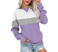 Buy Again My Orders Women Casual Sweatshirts 2024 Fall Winter Long Sleeve Crew Neck Pullover Tops UK Dressy Trendy Color Block Striped Floral Print Jumper Ladies Elegant Going Out Blouse