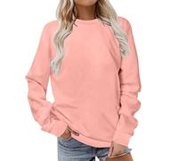 Buy Again My Orders Womens Solid Color Sweatshirt UK 2024 Fall Winter Fleece Jumpers Casual Long Sleeve Crewneck Pullover Tops Dressy Trendy Loose Fit Sweater Ladies Going Out Blouse