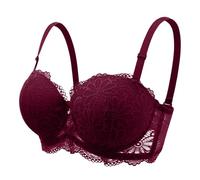 buy again orders my past orders+i+2025 Womens Push Up Everyday Bras Comfortable Wireless Bralettes UK Soft Full-Coverage Lace Bra Non Wired Thin Breathable Seamless womens everyday bras Red 38