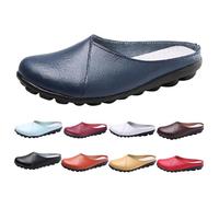 buy again orders my past orders Womens Mules Clog Slippers Breathable Slip-on Casual Loafers Comfort Garden Sandals Indoor Outdoor Ladies Mules Slippers Beach Backless Shoes Dark Blue 5