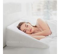 BUY ALL HERE Headboard Wedge Pillows, Leg Elevation Pillow; Incline Support for Sleeping, Reading,Surgery, Leg, Knee and Hip Pain, Improve Circulation With Washable Cover - LWP Wht