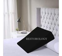 BUY ALL HERE Leg Elevation Wedge Pillow for Sleeping, Reading, Surgery, Leg, Knee and Hip Pain, Improve Circulation - Washable Cover (Black, Extra Large Bed Wedge Pillow)