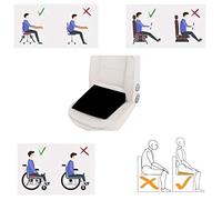 BUY ALL HERE Orthopaedic Car Wedge Seat Slimline Cushion for Driver Office Chair Wheelchairs Back Support Tailbone Lumber Pain Relief - BLACK