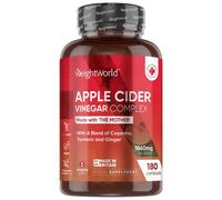 Apple Cider Vinegar with Mother 1860mg - Added Probiotics - 180 Apple Cider Vinegar Capsules with Cayenne Pepper, Turmeric & Ginger Root - Vegan Tablets (Not Apple Cider Vinegar Gummies)