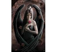 BUY ART FOR LESS Officially Licensed Anne Stokes - Angel Rose Art Poster - 24 x 36 Inch - Decorative Print - Poster Paper - Ready to Frame