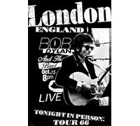 BUY ART FOR LESS Officially Licensed Bob Dylan - London Tour 66 Art Poster - 24 x 36 Inch - Decorative Print - Poster Paper - Ready to Frame