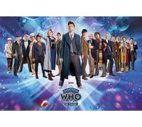 BUY ART FOR LESS Officially Licensed Doctor Who - 60th Anniversary Art Poster - 24 x 36 Inch - Decorative Print - Poster Paper - Ready to Frame