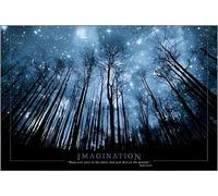 BUY ART FOR LESS Officially Licensed Imagination Keep Your Eyes on The Stars and Your Feet on The Ground Art Poster - 24 x 36 Inch - Decorative Print - Poster Paper - Ready to Frame