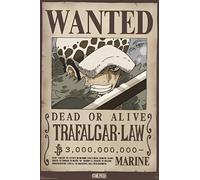 BUY ART FOR LESS Officially Licensed One Piece - Wanted Trafalgar Art Poster - 24 x 36 Inch - Decorative Print - Poster Paper - Ready to Frame