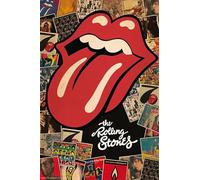 BUY ART FOR LESS Officially Licensed Rolling Stones Collage 24 x 36 Inch Art Poster - Decorative Print - Poster Paper - Ready to Frame