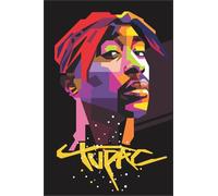 BUY ART FOR LESS Officially Licensed Tupac - Abstract Art Poster - 24 x 36 Inch - Decorative Print - Poster Paper - Ready to Frame