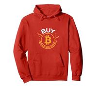 Buy Bitcoin Crypto Investor Trendy Digital Currency Pullover Hoodie, Adult Unisex, Red, S