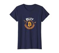 Buy Bitcoin Crypto Investor Trendy Digital Currency T-Shirt, Women, Navy, XL