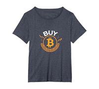 Buy Bitcoin Crypto Investor Trendy Digital Currency T-Shirt, Women's Plus, Heather Blue, 1X