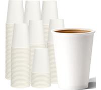 Buy & Delight 100 Pack Paper Cups 8 oz, Heavy Duty Disposable Coffee Cups, Paper Coffee Cups Hot/Cold Beverage Drinking Cup for Water Juice or Tea, Office Party Home Travel