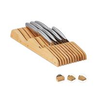 Buy knife block for drawer here Natural Lightweight Bamboo Knife Holder