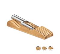Buy knife block for drawer here Natural Lightweight Bamboo Knife Holder