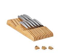 Buy knife block for drawer here Natural Lightweight Bamboo Knife Holder