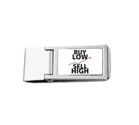 Buy Low Sell High Art Deco Fashion Slim Money Clip Stainless Holder Pocket Wallet