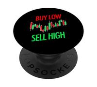 Buy Low/Sell High Crypto Forex Stock Market Trader Gift PopSockets Adhesive PopGrip