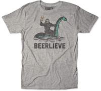 Buy Me Brunch Men's Beerlieve Big Foot Loch Ness Monster Tee(Medium)