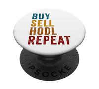 Buy, Sell, HODL, Repeat - Crypto Investing Vintage PopSockets Adhesive PopGrip