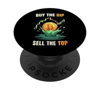 Buy The Dip Sell The Top Crypto Bitcoin PopSockets Adhesive PopGrip