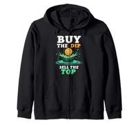 Buy The Dip Sell The Top Crypto Bitcoin Zip Hoodie