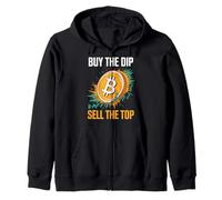 Buy The Dip Sell The Top Crypto Bitcoin Zip Hoodie