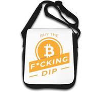 Buy The Fcking Dip Bitcoin Art Shoulder Bag White